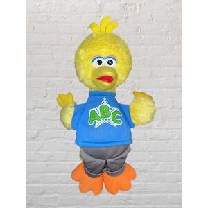 2010 Sesame Street Big Bird Talking Singing Rockin ABC 14" Plush